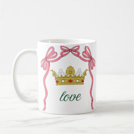 Valentine's Day Coquette Heart Bow Valentine's Kaffemugg