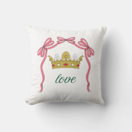 Valentine's Day Coquette Heart Bow Valentine's Kudde