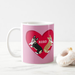 Valentines day Corgi Kaffemugg