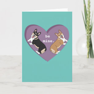 Valentines day Corgi Valp Helgkort
