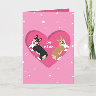Valentines day Corgi XOXO Tack Kort