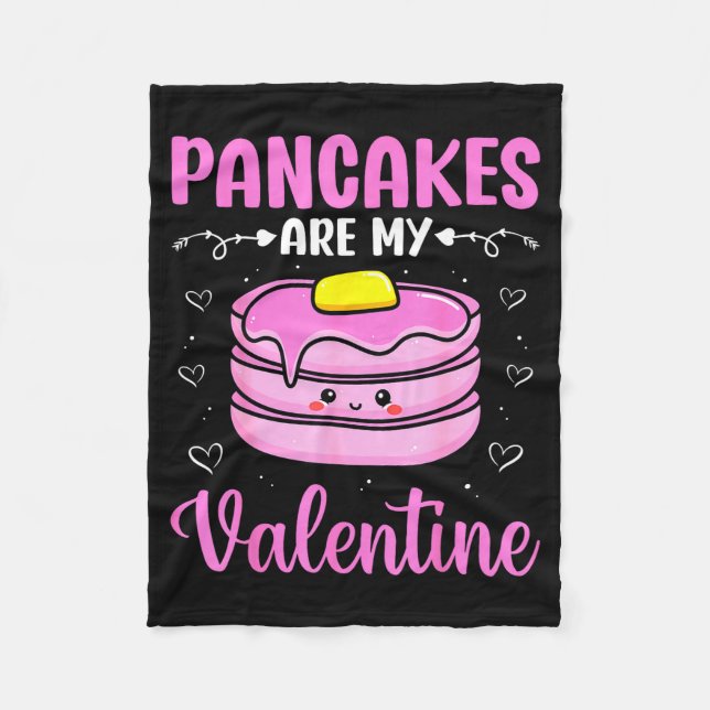 Valentine's Day Couple - Pancakes Are My Valentine Fleecefilt (Framsidan)