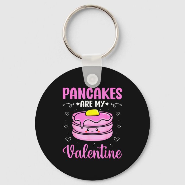 Valentine's Day Couple - Pancakes Are My Valentine Nyckelring (Framsida)