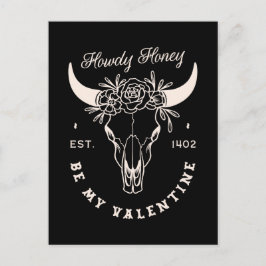 Valentines day cowboyen är min Valentine mörk west Vykort