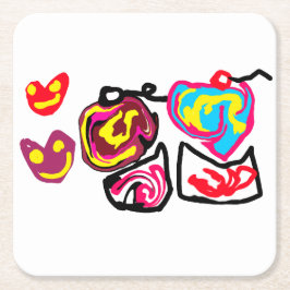 valentine's day cupcakes underlägg papper kvadrat