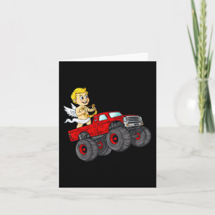Valentines day Cupid Riding Monster Lastbil Roligt Kort