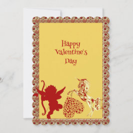 Valentines day Cupid Romantic Heart Golden Horse Meddelande