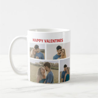 Valentines Day Custom 4 Photos Kaffemugg