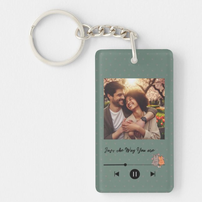Valentine's Day Custom Photo Keychain  (Framsidan)