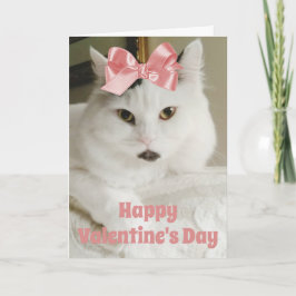Valentines day Cute Cat Anpassningsbar Photo Perso Helgkort