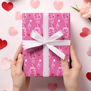Valentines day Cute Heart Burk och Pilar Presentpapper