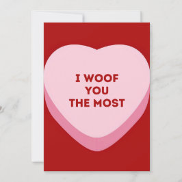 Valentines day Cute Hund Pet-fotokort för Helgdag Julkort