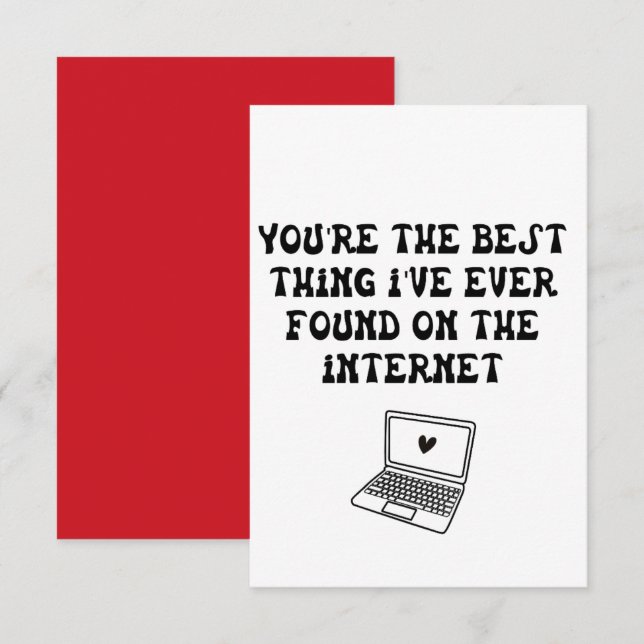 Valentines day Cute och bästa gåvor till honom ell Anteckningskort (Fram/baksida)