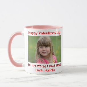 Valentines day Cute Worlds Best Mamma Kids Photo Mugg