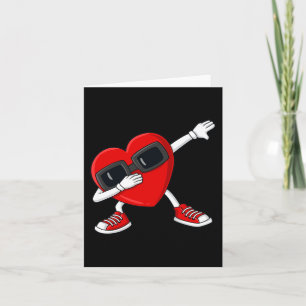 Valentines day Dabbing Heart Roligt Boys Girl Kids Kort