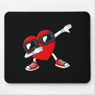 Valentines day Dabbing Heart Roligt Boys Girls Kid Musmatta