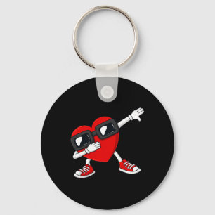 Valentines day Dabbing Heart Roligt Boys Girls Kid Nyckelring