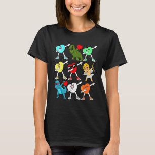 Valentines day Dabbing Hearts Cupid Rex Dino Dab B T Shirt