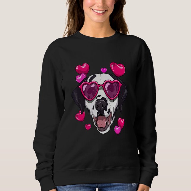 Valentines Day Dalmatian Heart Couples Love Day Do T Shirt (Framsida)