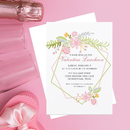 Valentines day Dam Luncheon Chic Galentines Inbjudningar