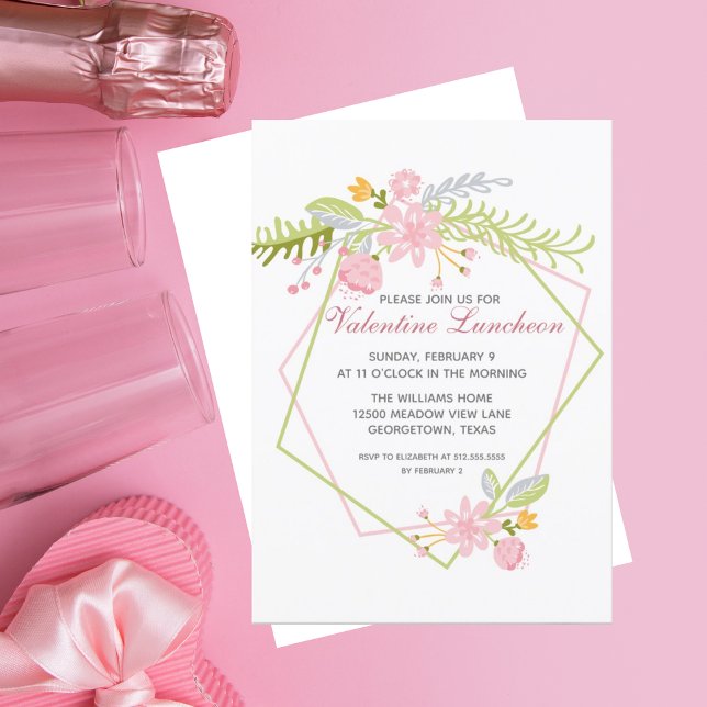 Valentines day Dam Luncheon Chic Galentines Inbjudningar (Skapare uppladdad)