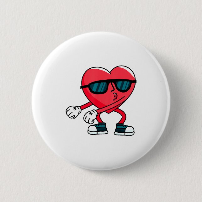 Valentines Day Dancing Heart  Knapp (Framsida)