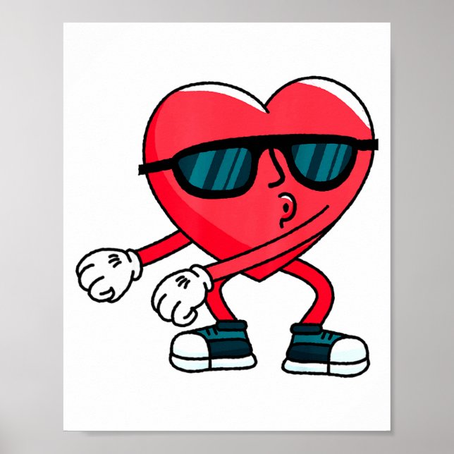 Valentines Day Dancing Heart  Poster (Framsidan)