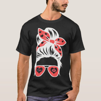 Valentines day design för kvinnor: Bun Hair Lo T Shirt