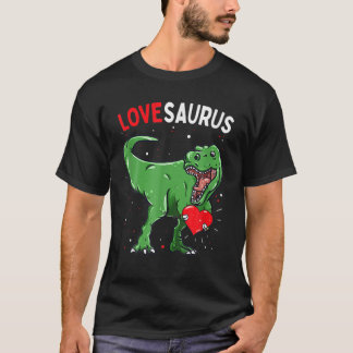 Valentines day Dinosaur Lovesaurus t Rex Vday Boys T Shirt
