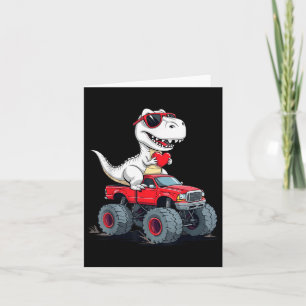 Valentines day Dinosaur Monster Lastbil med hjärta Kort