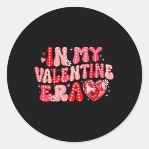 Valentines day Disco Heart Era i min Valentine Era Runt Klistermärke