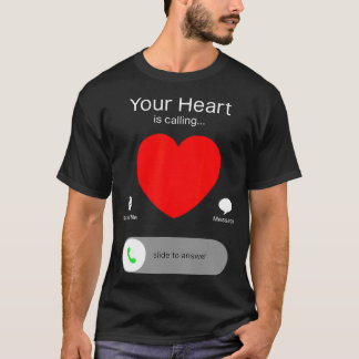 Valentines day ditt hjärta ringer t shirt