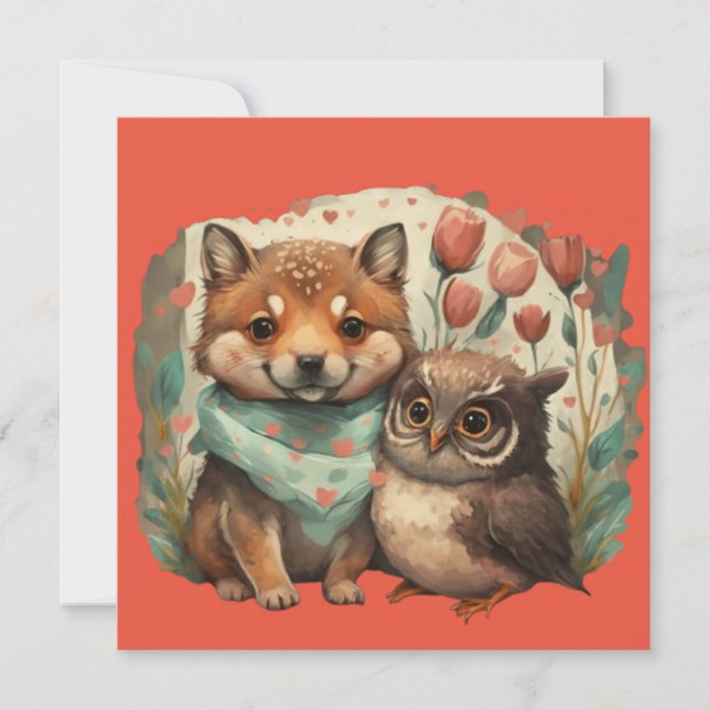 Valentines day djur i kärlek (Framsida)