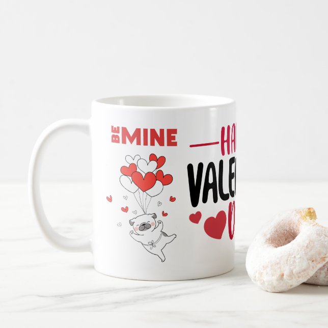 Valentine's Day DogLove Heart Kaffemugg (Med munk)