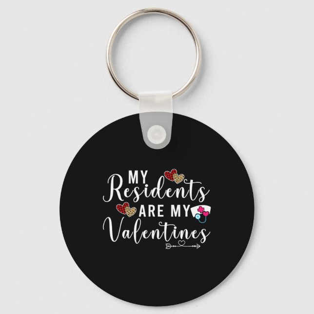 Valentines day Doktor Nurse presenterar Idea Funny Nyckelring (Framsida)
