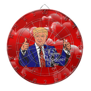 valentines day donald trast darttavla