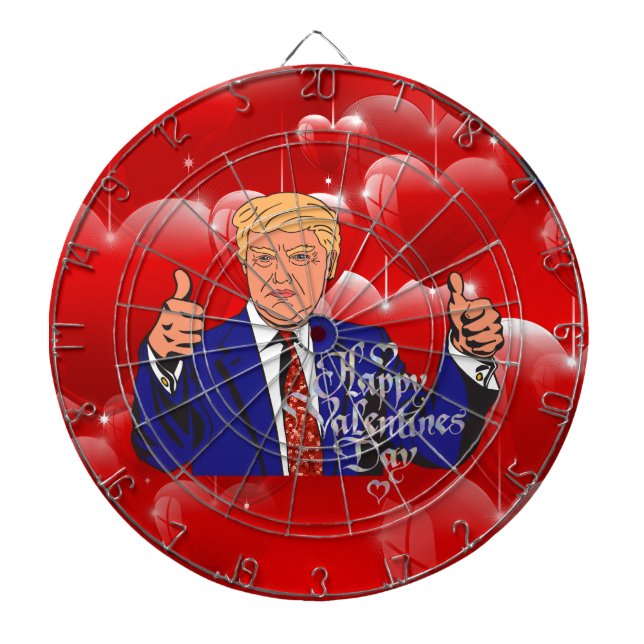 valentines day donald trast darttavla (Framsidan)