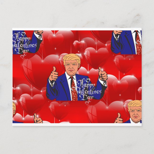 valentines day donald trast helg vykort (Framsida)