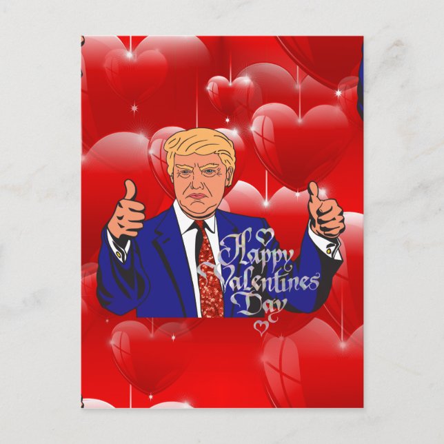 valentines day donald trast helg vykort (Framsida)