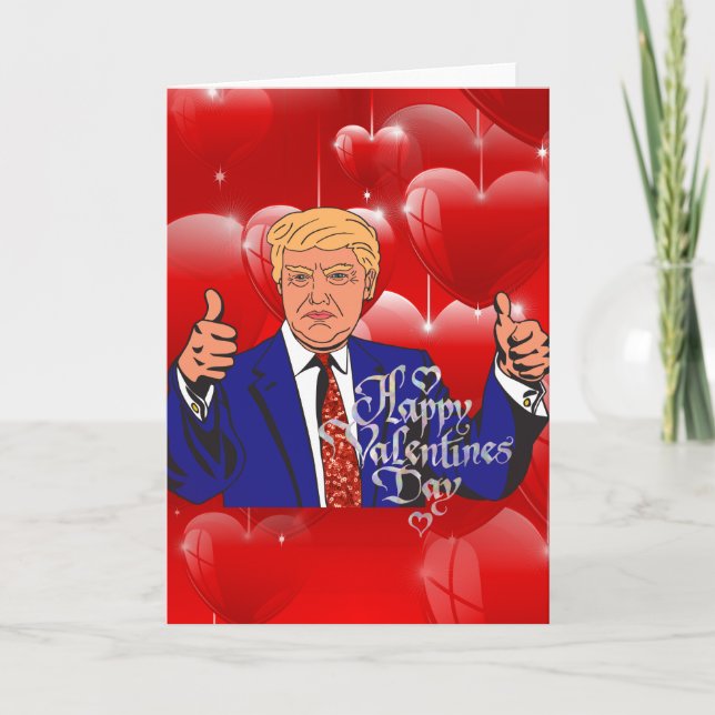 valentines day donald trast helgkort (Framsida)