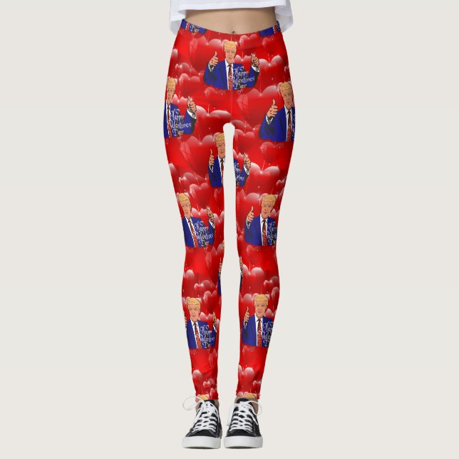 valentines day donalds trumpbaljväxter leggings (Framsida)