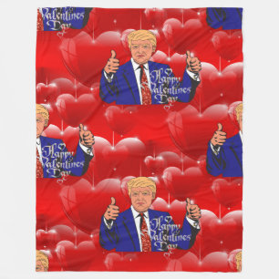 valentines day donalds trumpfilt fleecefilt