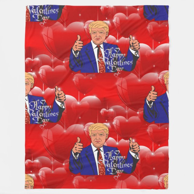 valentines day donalds trumpfilt fleecefilt (Framsidan)