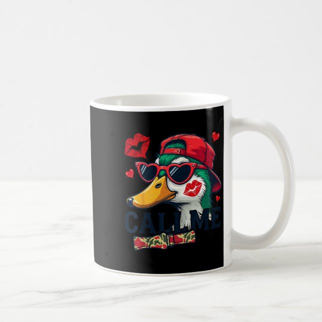 Valentine's Day Duck Hunting Camo Call Me Toddler  Kaffemugg (Höger)
