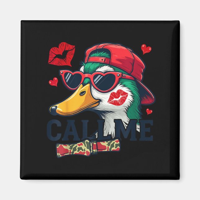 Valentine's Day Duck Hunting Camo Call Me Toddler  Magnet (Framsidan)