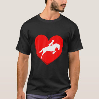 Valentines day Ekvestrian Älskare Kärlek Hearts Ma T Shirt