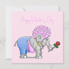 Valentines Day Elephant Julkort