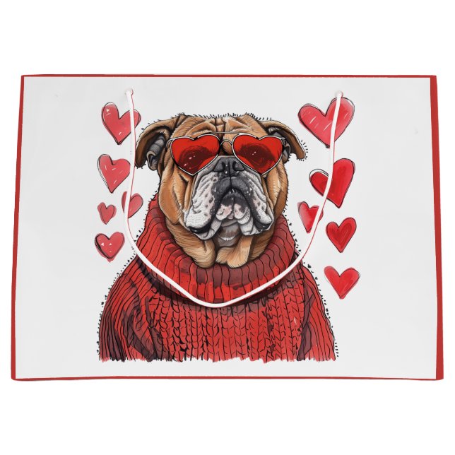 Valentines day English Bulldog (Framsidan)
