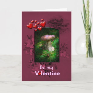 Valentines day, Fairy Woodland Mushroom Helgkort