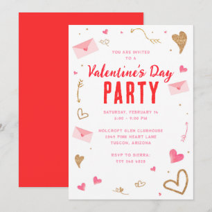 Valentines Day-festinvitationer Inbjudningar